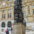 Suit cases sculpture at Gare Saint Lazare